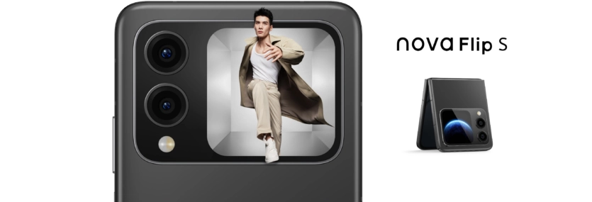 Huawei выпустила модель nova Flip S, складной смартфон с дополнительным дисплеем