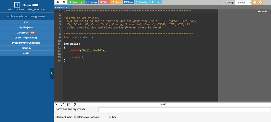 Онлайн-компиляторы для C++, PHP, Python, Java, C#, Go и не только