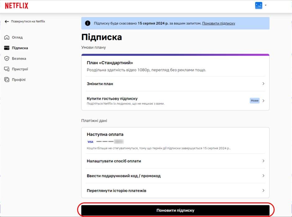 Подписка Netflix: условия и тарифы для пользователей из Украины