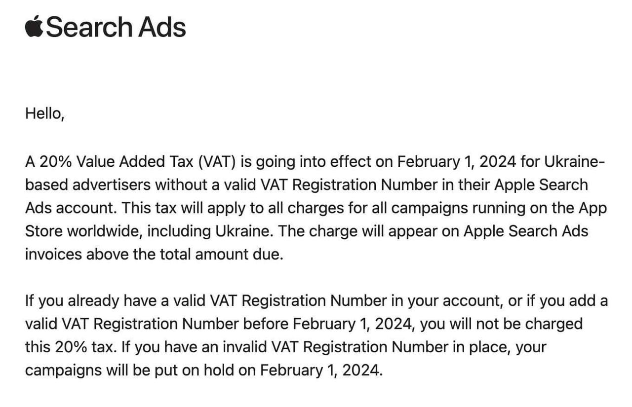 Apple начнёт удерживать 20% НДС с рекламодателей App Store. IT-специалисты встревожены — норма действует уже два года